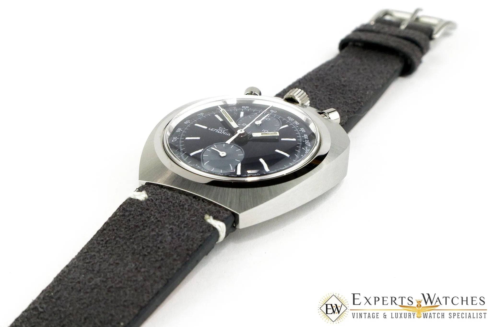 SOLD!!!  Serviced Vintage 1970's Lemania BullHead Chronograph 872 Omega 930 Watch CPO