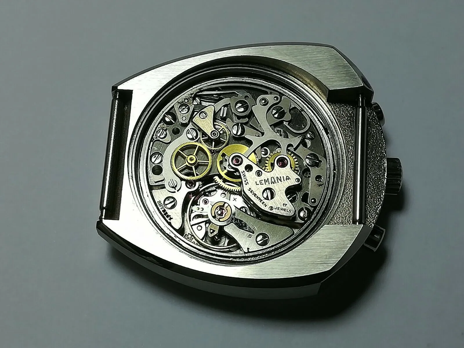 SOLD!!!  Serviced Vintage 1970's Lemania BullHead Chronograph 872 Omega 930 Watch CPO