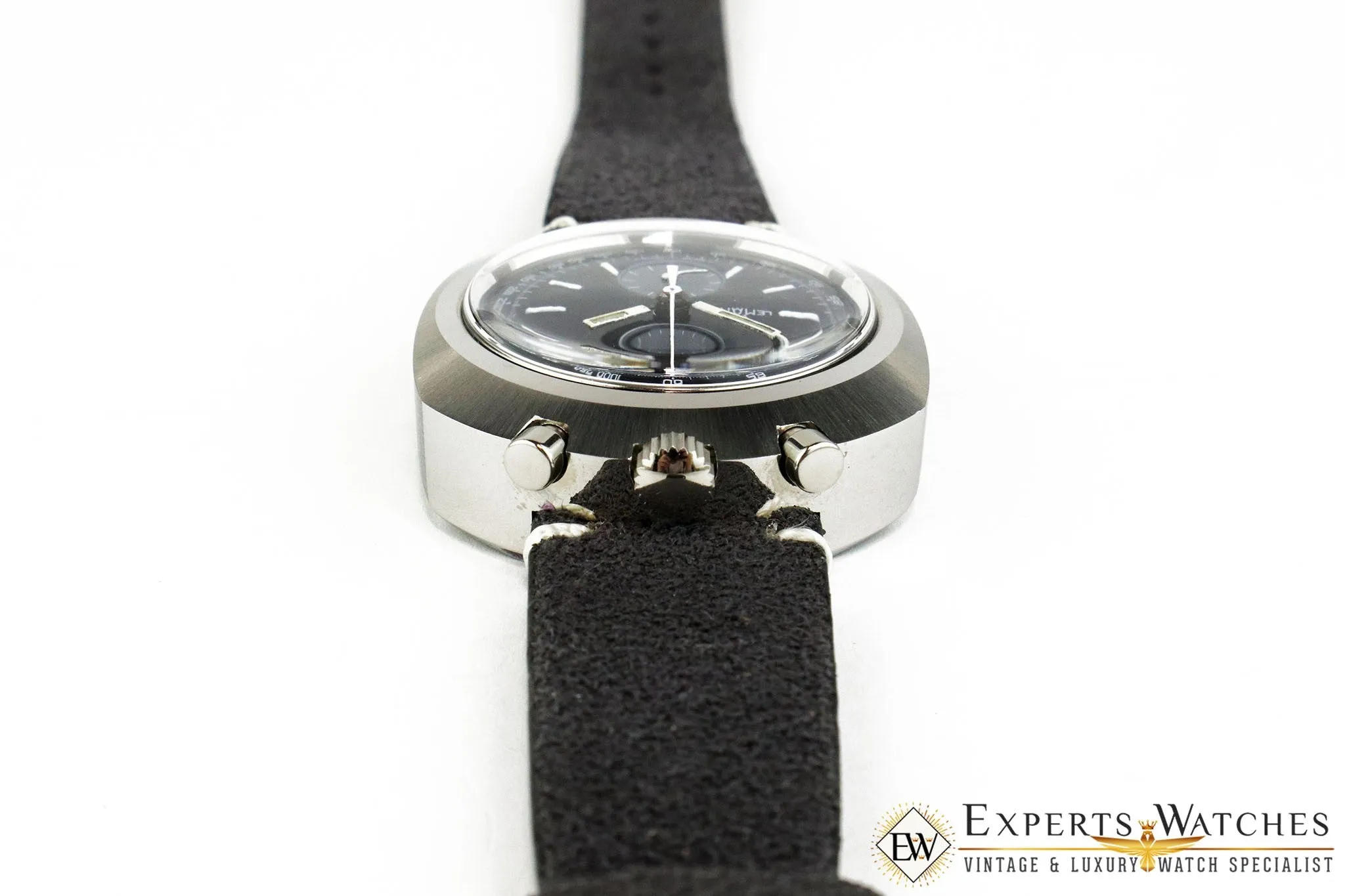 SOLD!!!  Serviced Vintage 1970's Lemania BullHead Chronograph 872 Omega 930 Watch CPO