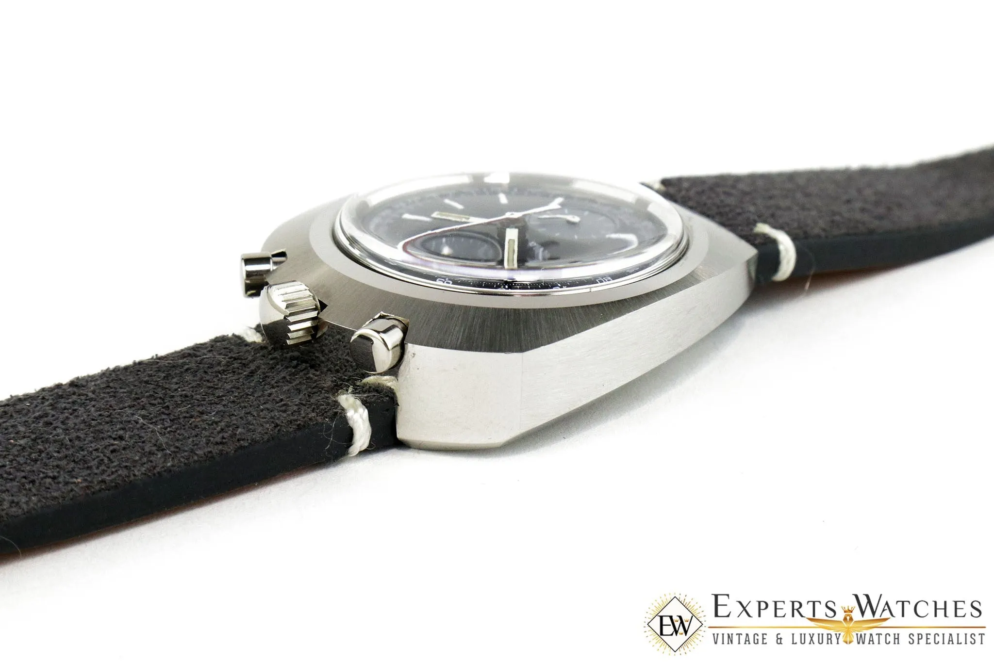 SOLD!!!  Serviced Vintage 1970's Lemania BullHead Chronograph 872 Omega 930 Watch CPO