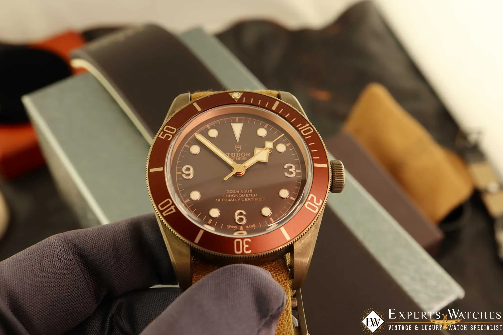 Sold!!! TUDOR Black Bay Bronze 79250BM 43mm Automatic Box and Papers