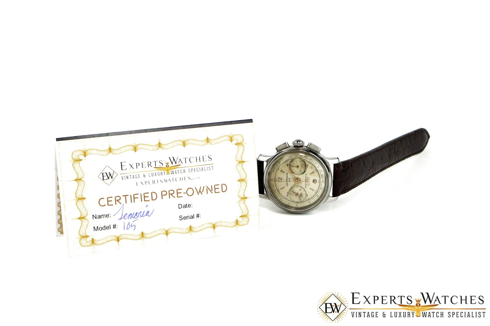 SOLD!!!  Vintage 1950s Lemania 105 Chronograph WWII Cal 1275 (320 / 321) CH27 Watch CPO