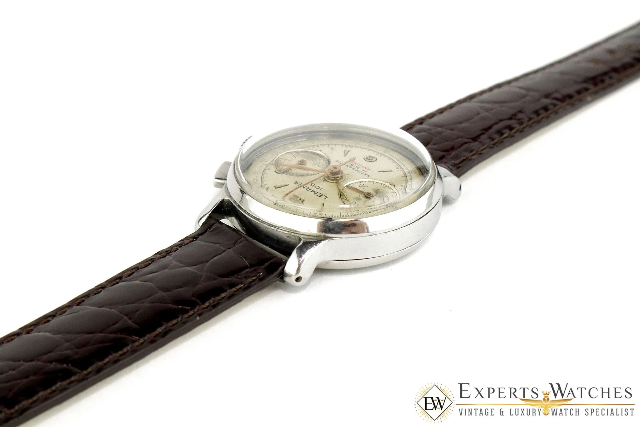 SOLD!!!  Vintage 1950s Lemania 105 Chronograph WWII Cal 1275 (320 / 321) CH27 Watch CPO