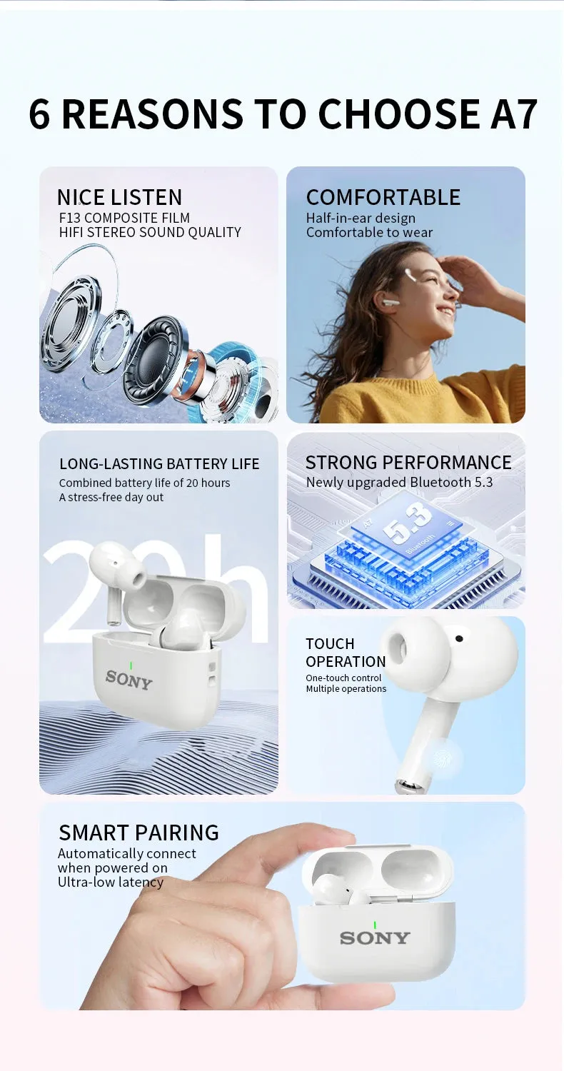 SONY Bluetooth Headset In-Ear Wireless Sport TWS Earbuds For iOS Android