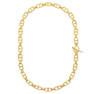 Stirrup Chain Necklace with Tusk Clasp