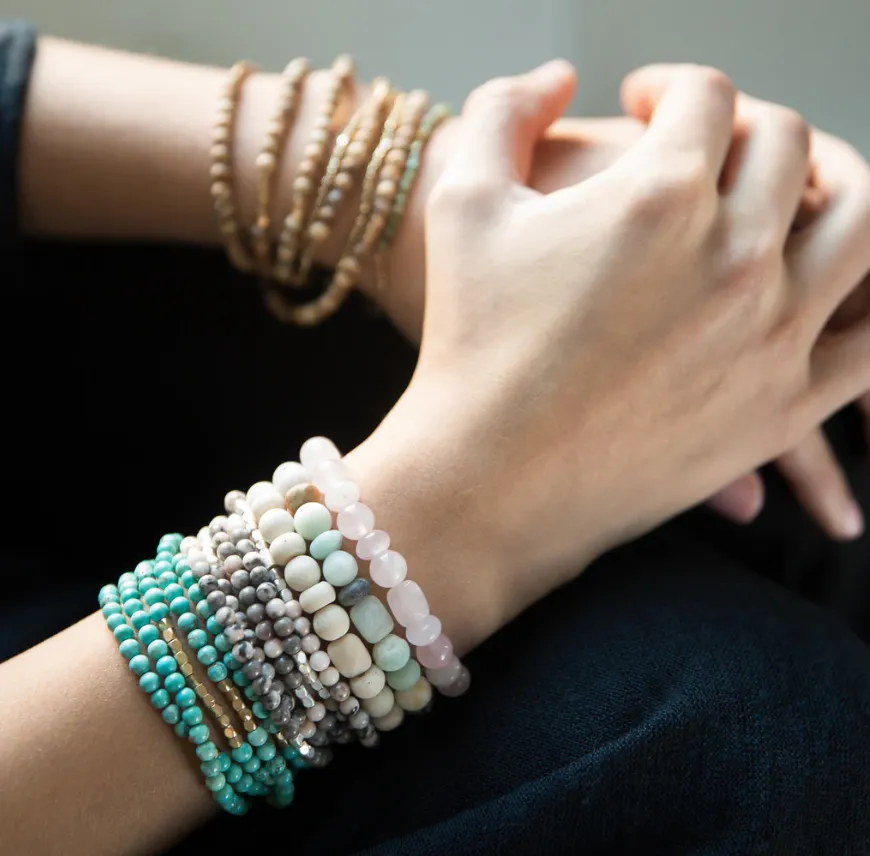 Stone Stack Bracelet Picture Jasper - Stone of the Earth