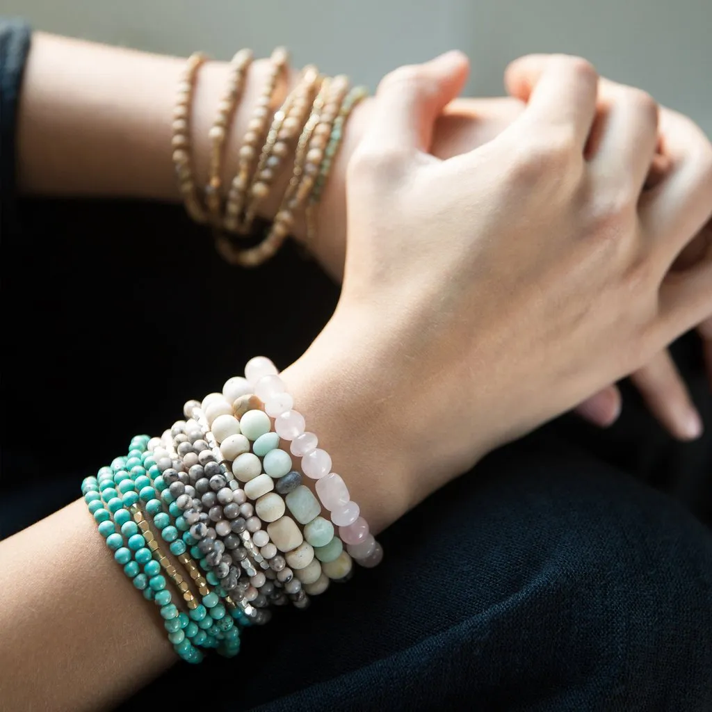 Stone Stacking Bracelet: Ocean Agate