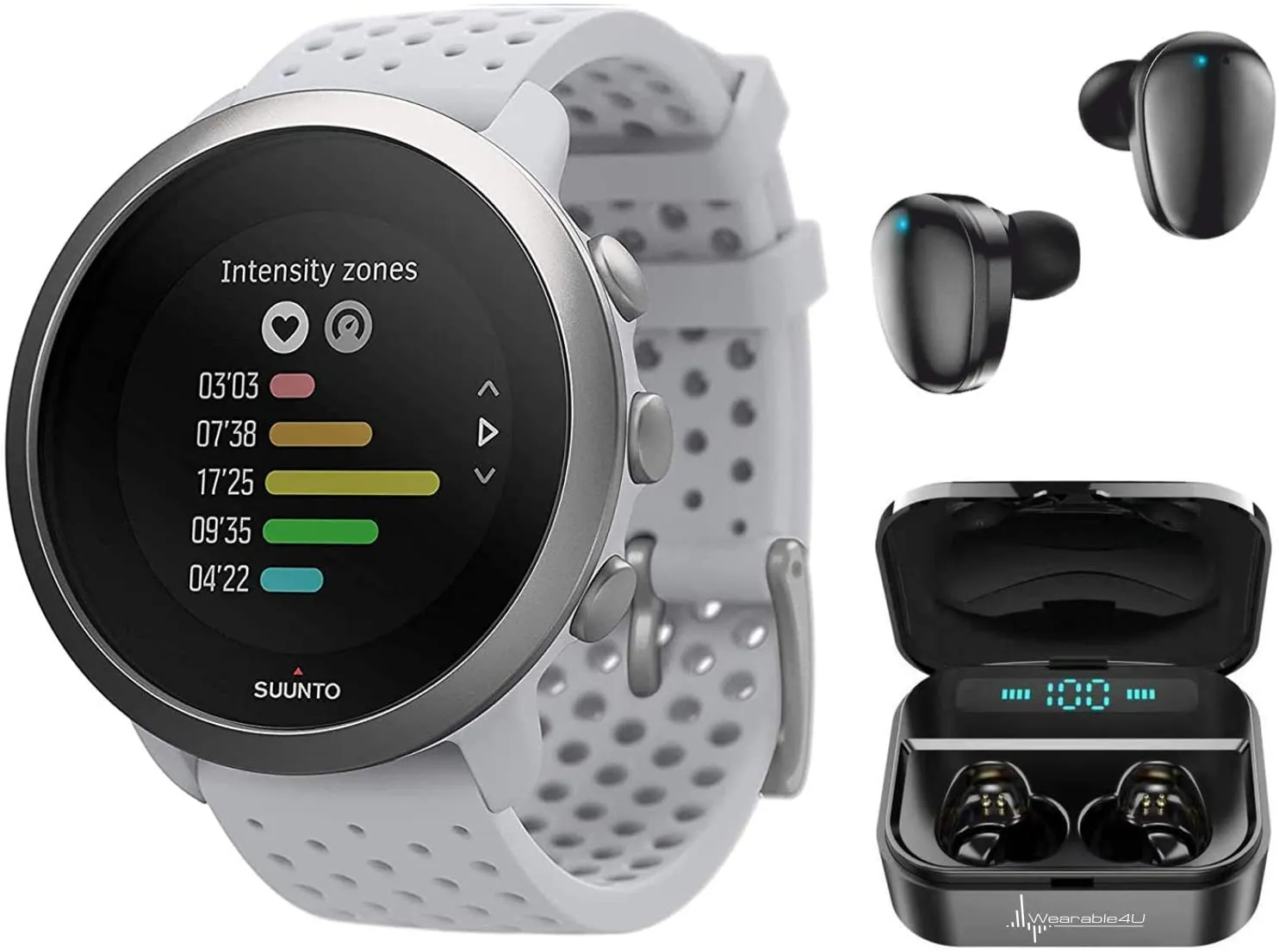 Suunto 3 Fitness Multisport Watch with Heart Rate Monitor and Wearable4U Bundle