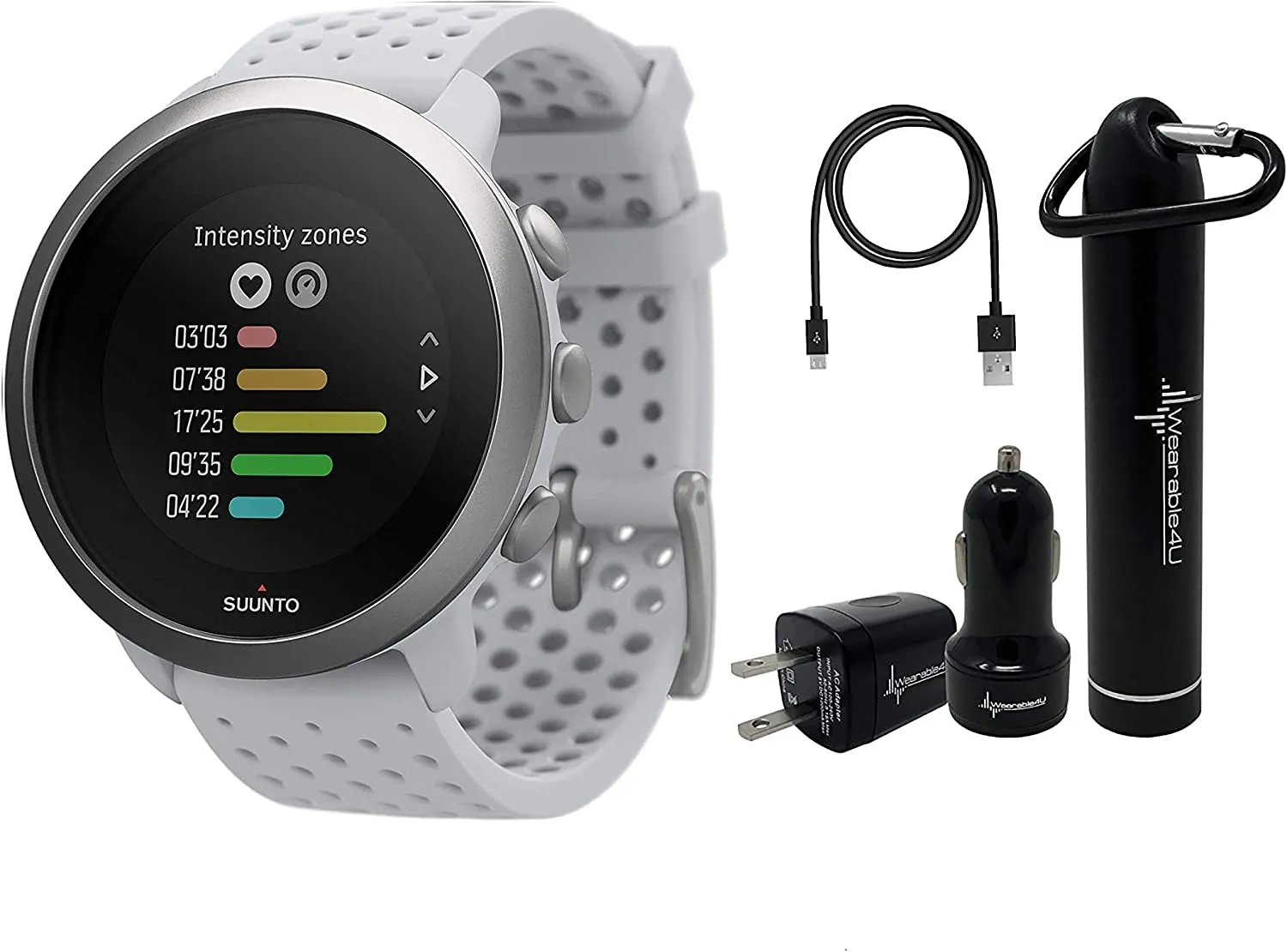 Suunto 3 Fitness Multisport Watch with Heart Rate Monitor and Wearable4U Bundle