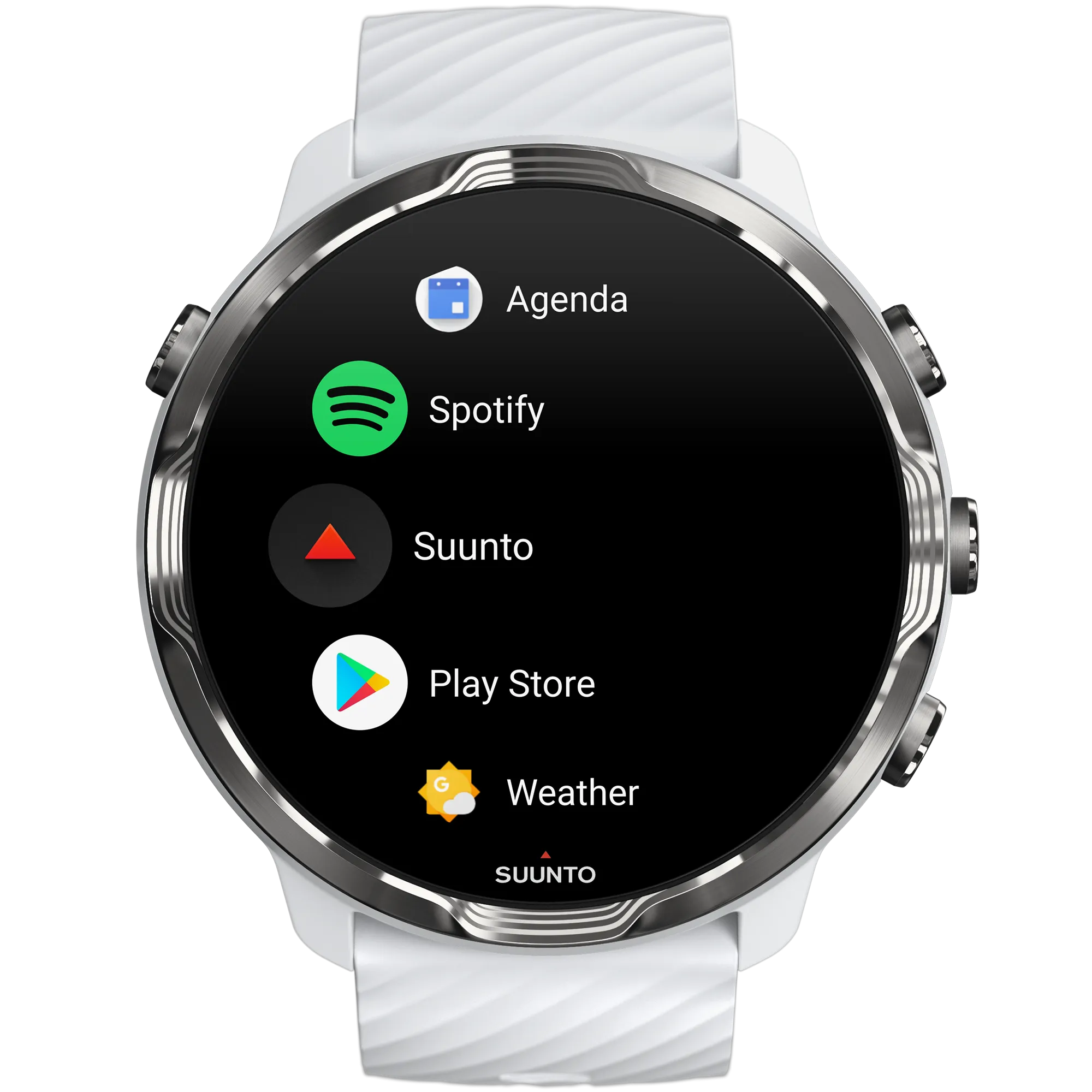 SUUNTO 7 White Burgundy GPS Smartwatch with Versatile Sports Experience with Wearable4U EarBuds Power Bundle