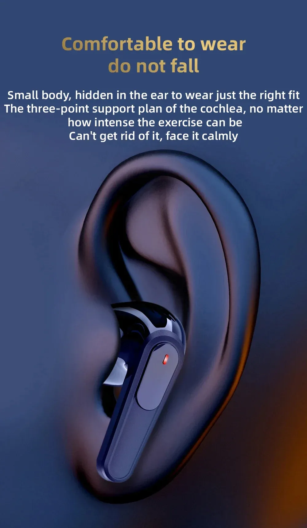 SW-P60 Wireless bluetooth earphones Headset Touch Light With Mic HiFi Stereo Headset Sports Outdoor Earbuds Ear Games Music