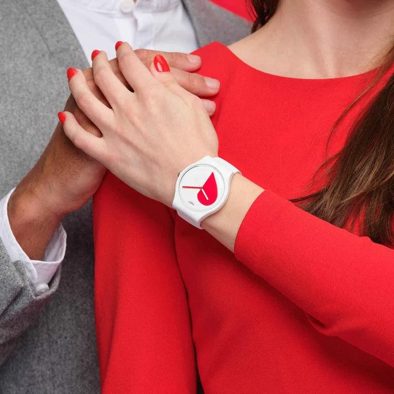 Swatch HALF <3 RED Watch SO29Z113