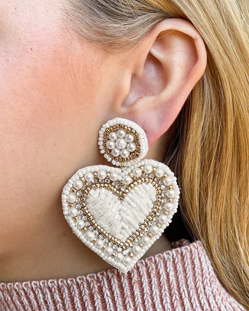 Sweetheart Beaded Earrings