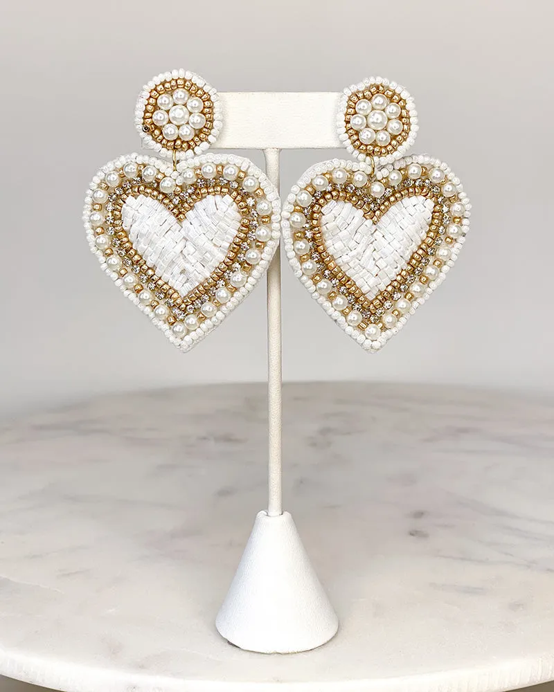 Sweetheart Beaded Earrings