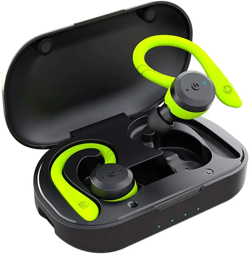 Swimming Waterproof Bluetooth Earphone - Sport Wireless Headset with 20 Hours Playtime, TWS Dual Wear Style, IPX7 Stereo Earbuds