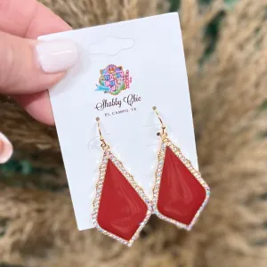 The Finer Touch Earrings - Red