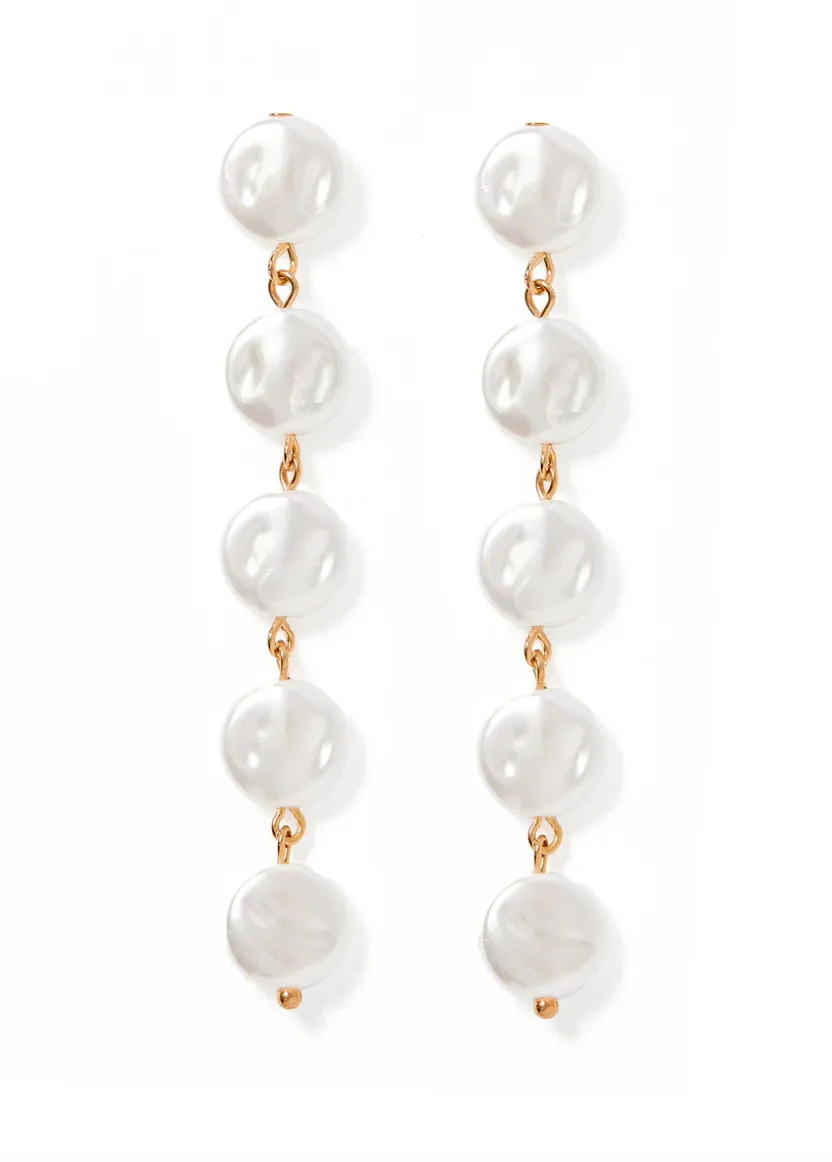 The Libby 5 Pearl Earrings [Linny Co]
