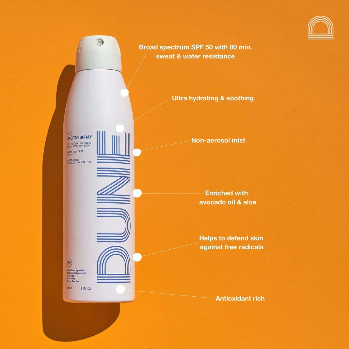 The Sporto Spray SPF 50 - Dune Suncare