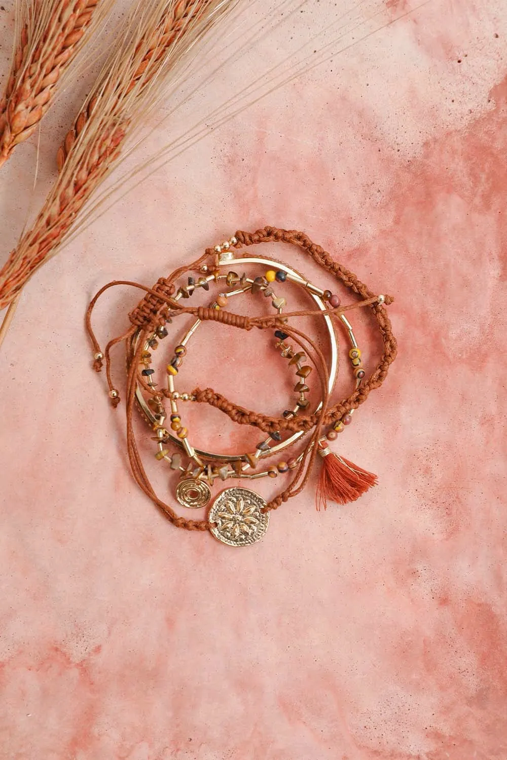 Tiger Eye Beads Stackable Bracelet