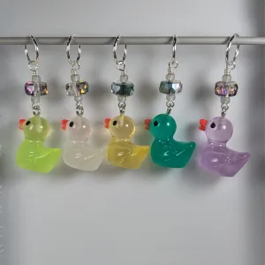 Translucent Rubber Duck Stitch Marker Set
