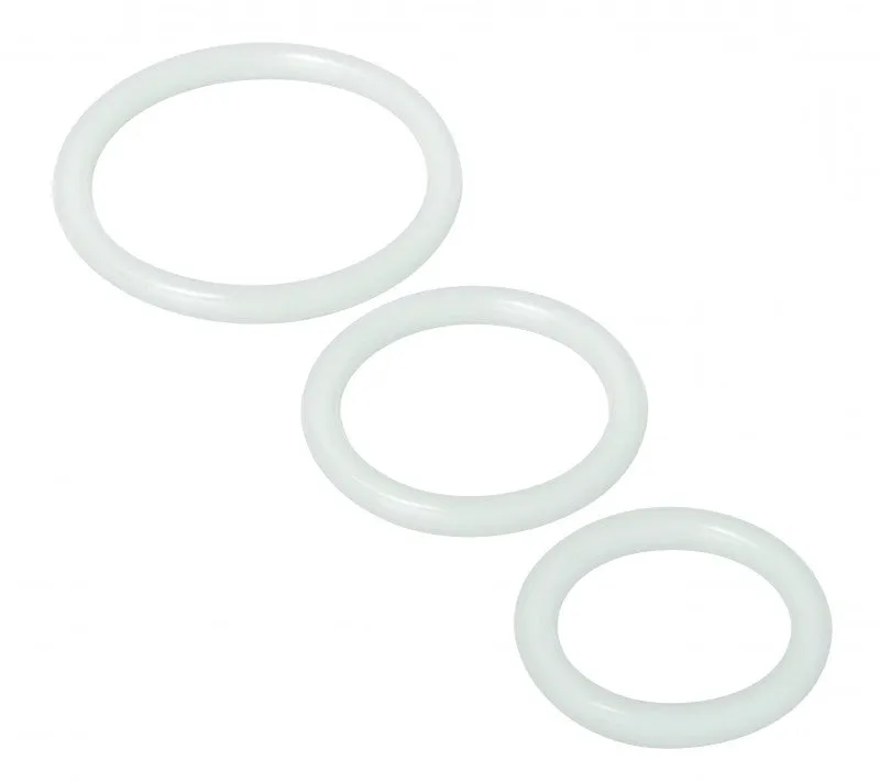 Trinity Silicone  Rings - Clear