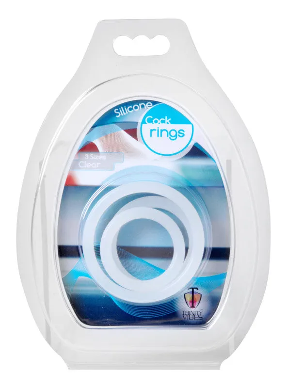 Trinity Silicone  Rings - Clear