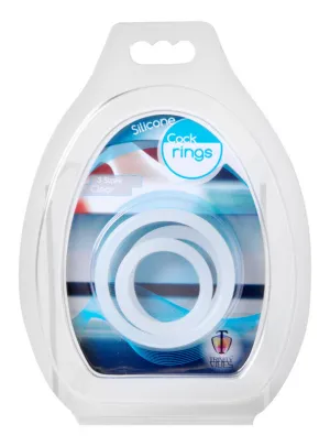 Trinity Silicone  Rings - Clear