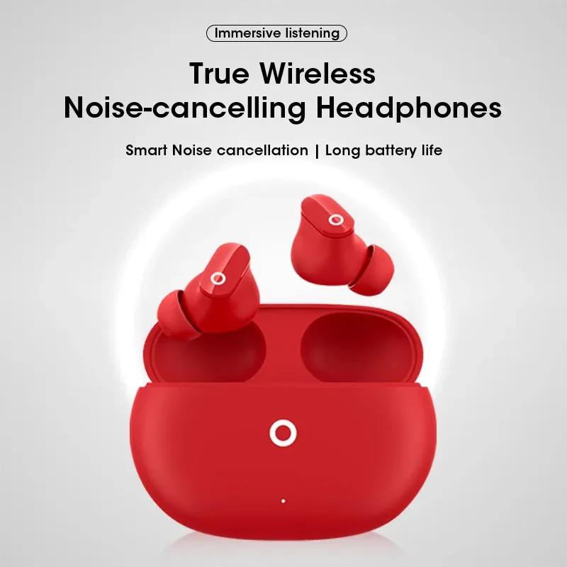 True Wireless TWS Earbuds Bluetooth Earphones - Studio Buds for iPhone & Samsung, Noise Cancelling Sports Headset