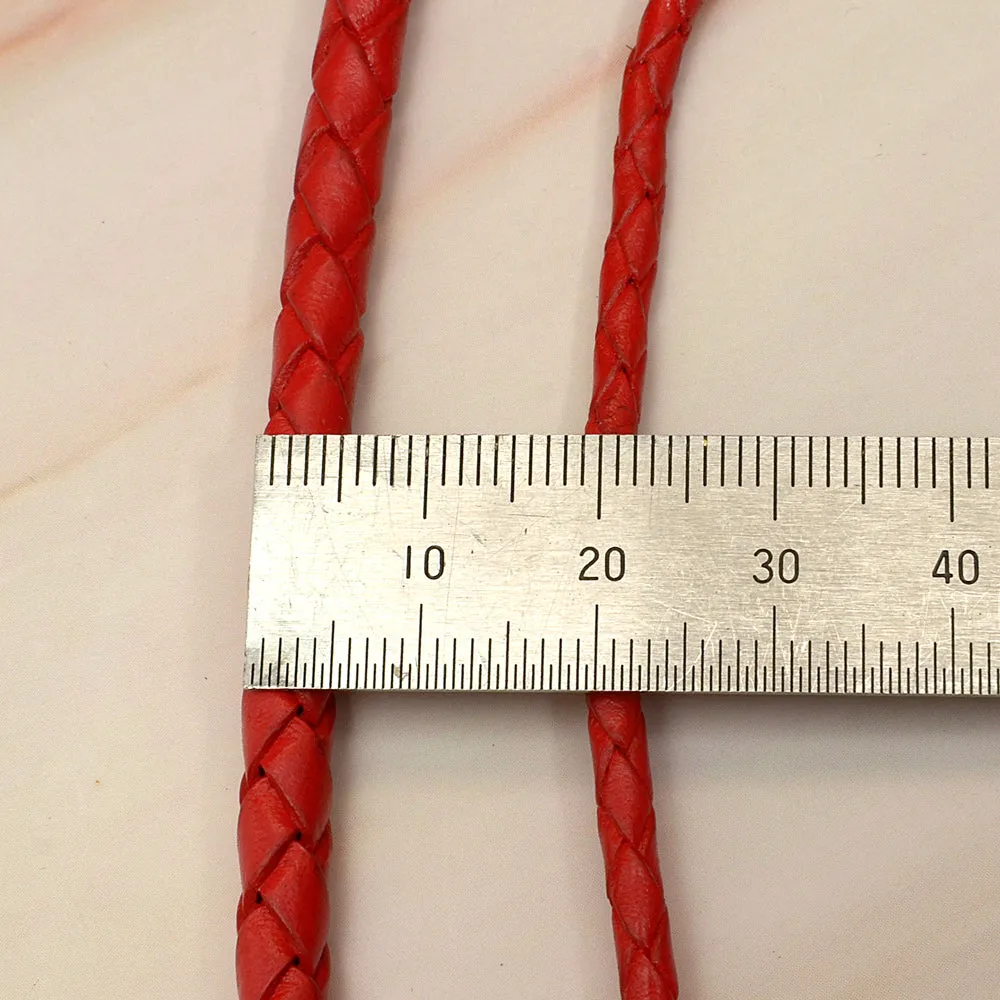Twisted genuine Leather Strap Braided Bolo leather Cord - 1meter, bracelet items, leather supplies MLT- P0000DOJ