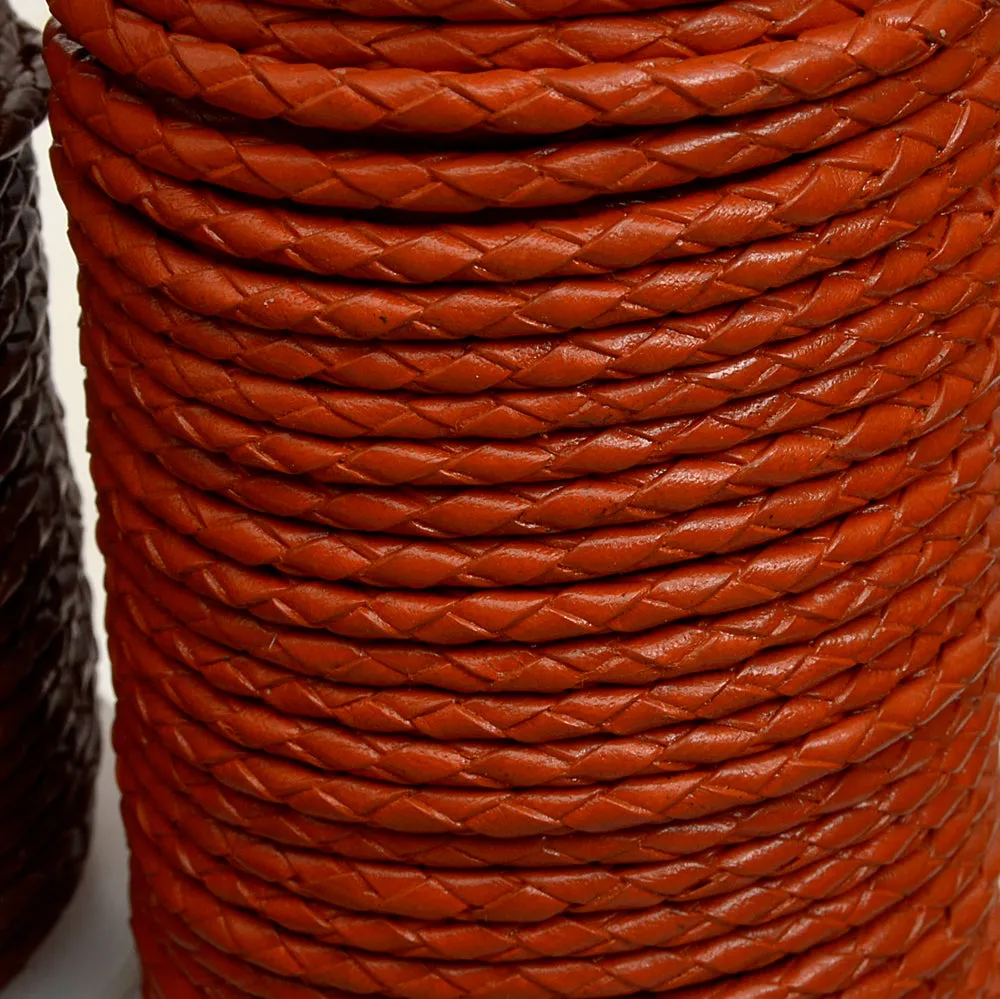 Twisted genuine Leather Strap Braided Bolo leather Cord - 1meter, bracelet items, leather supplies MLT- P0000DOJ