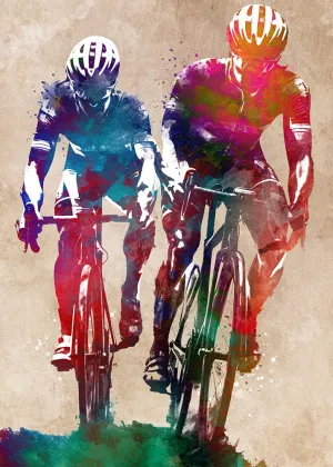 Two Cyclers Sport Art