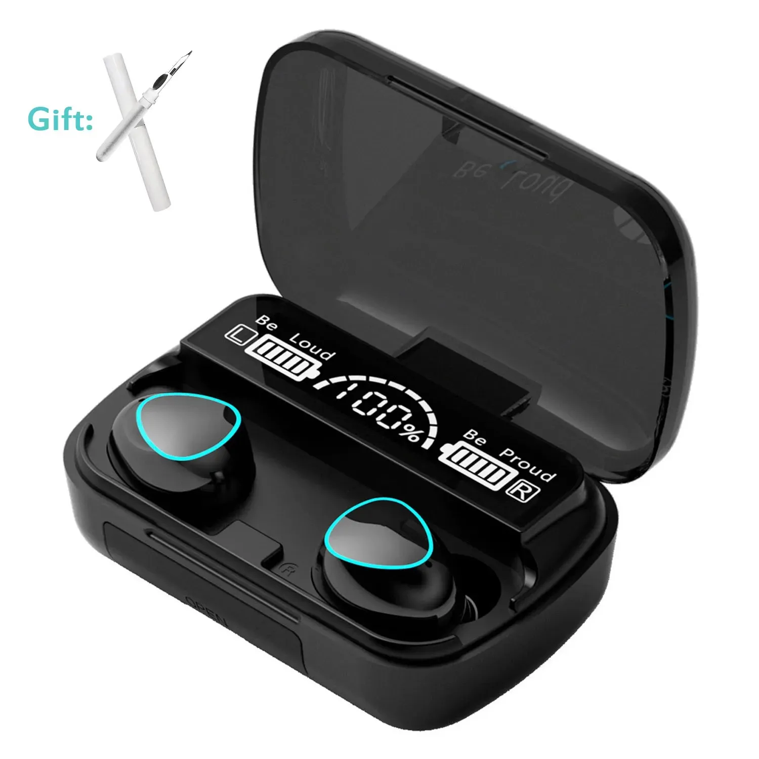 TWS M10 Wireless Bluetooth Headphones LED Display 3500mah Charging Box 9D Stereo In-Ear Sports Waterproof Bluetooth 5.1 Headset