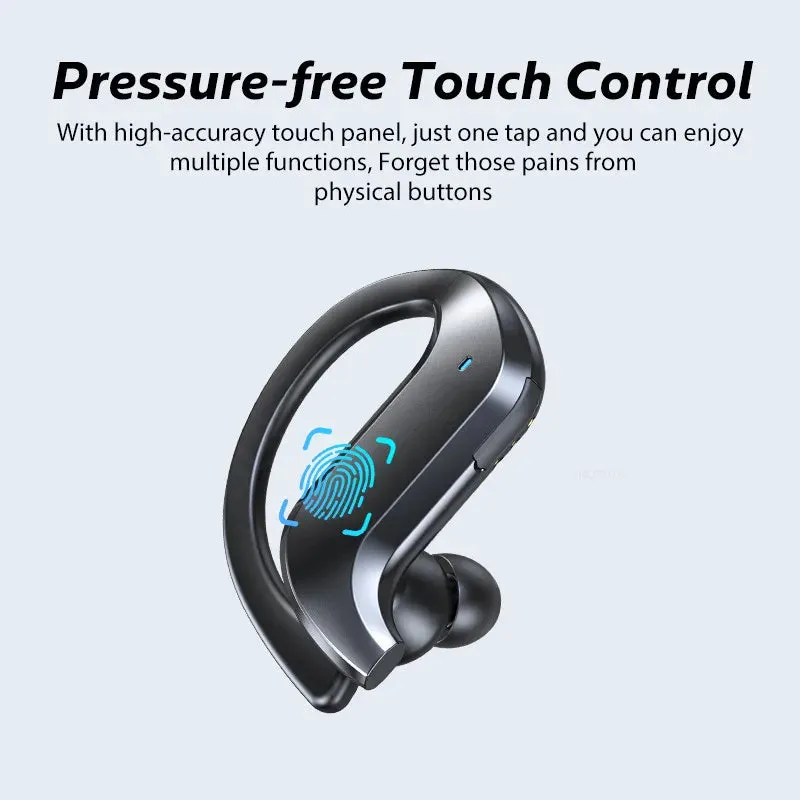TWS Wireless Headphones: Bluetooth Noise-Canceling Earbuds, Waterproof Sports Headset with 9D Stereo Sound and Microphone
