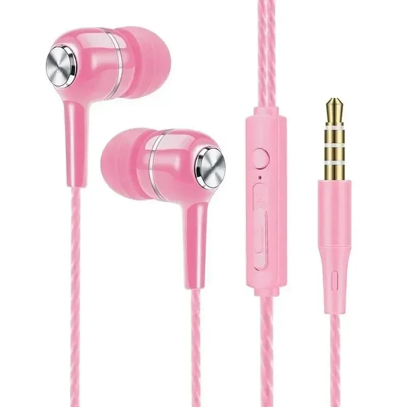 Unbreakable 3.5mm Wired Headphones In Ear Headset Wired Earphones with Microphone