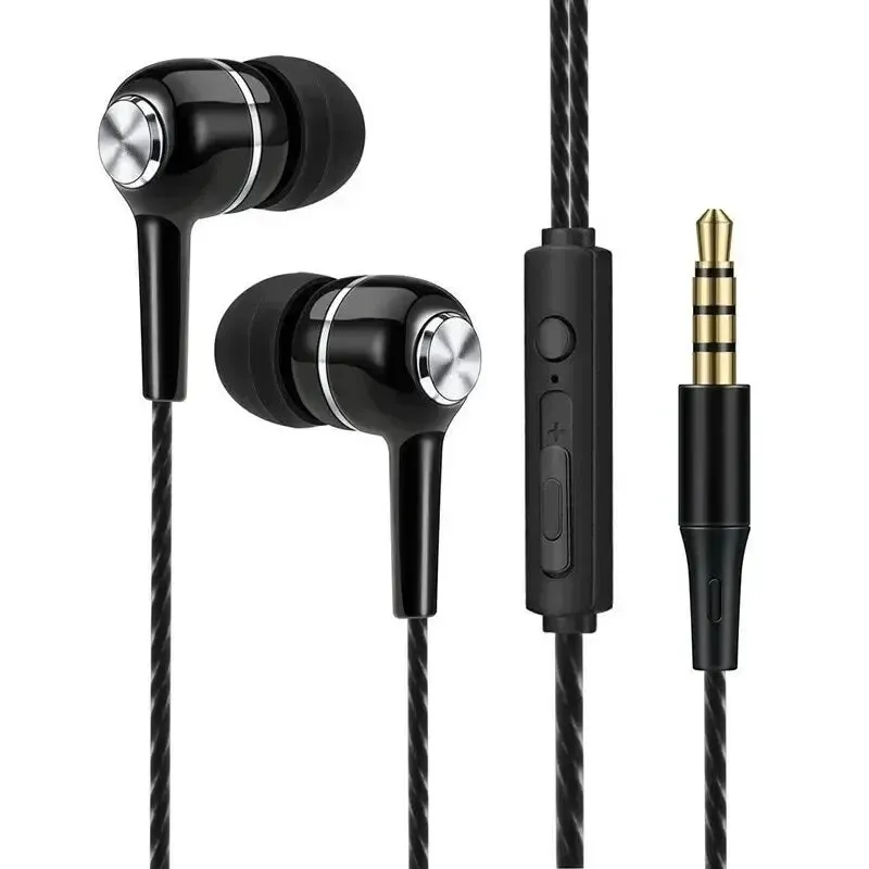 Unbreakable 3.5mm Wired Headphones In Ear Headset Wired Earphones with Microphone