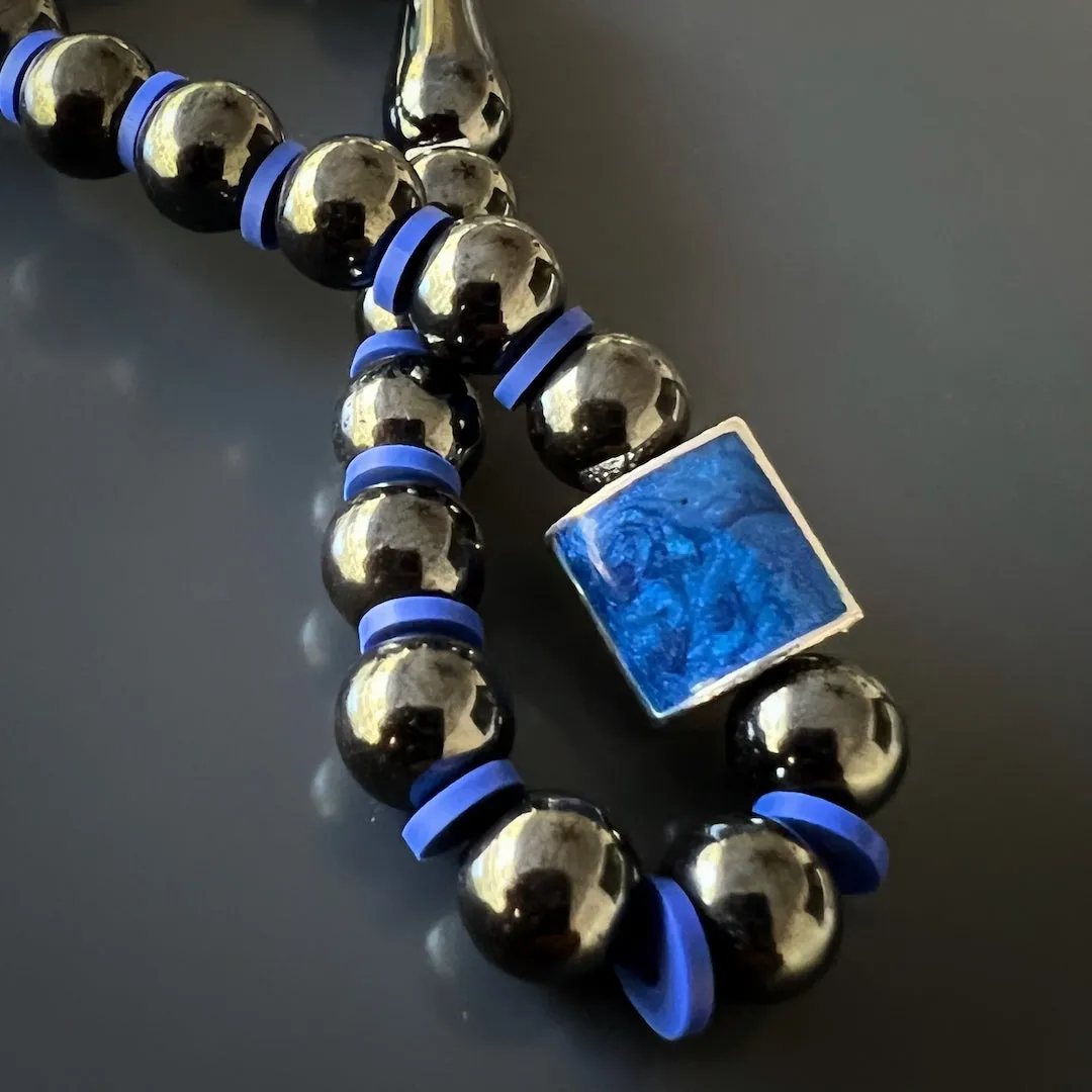 Unique Hematite Energy Stone Men's Beaded Bracelet