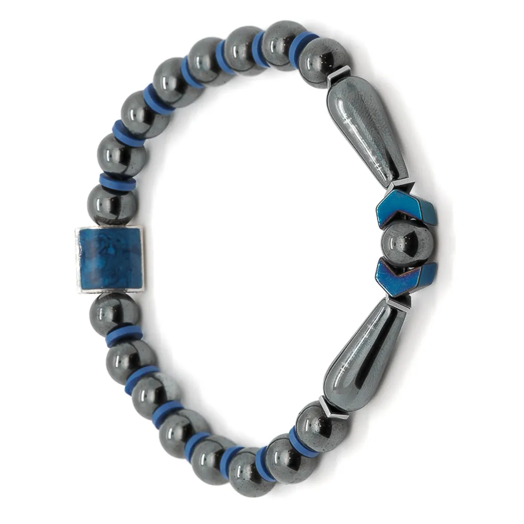 Unique Hematite Energy Stone Men's Beaded Bracelet