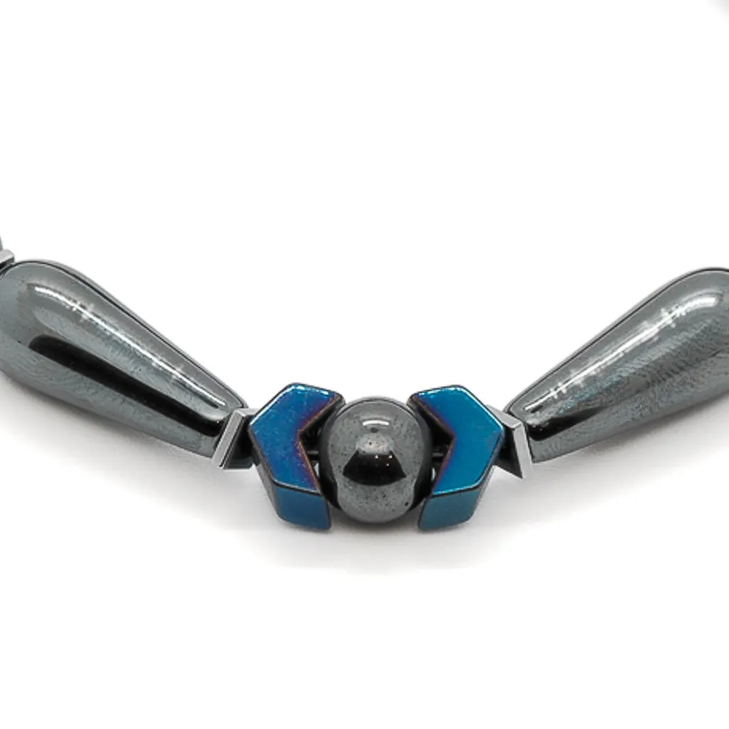 Unique Hematite Energy Stone Men's Beaded Bracelet