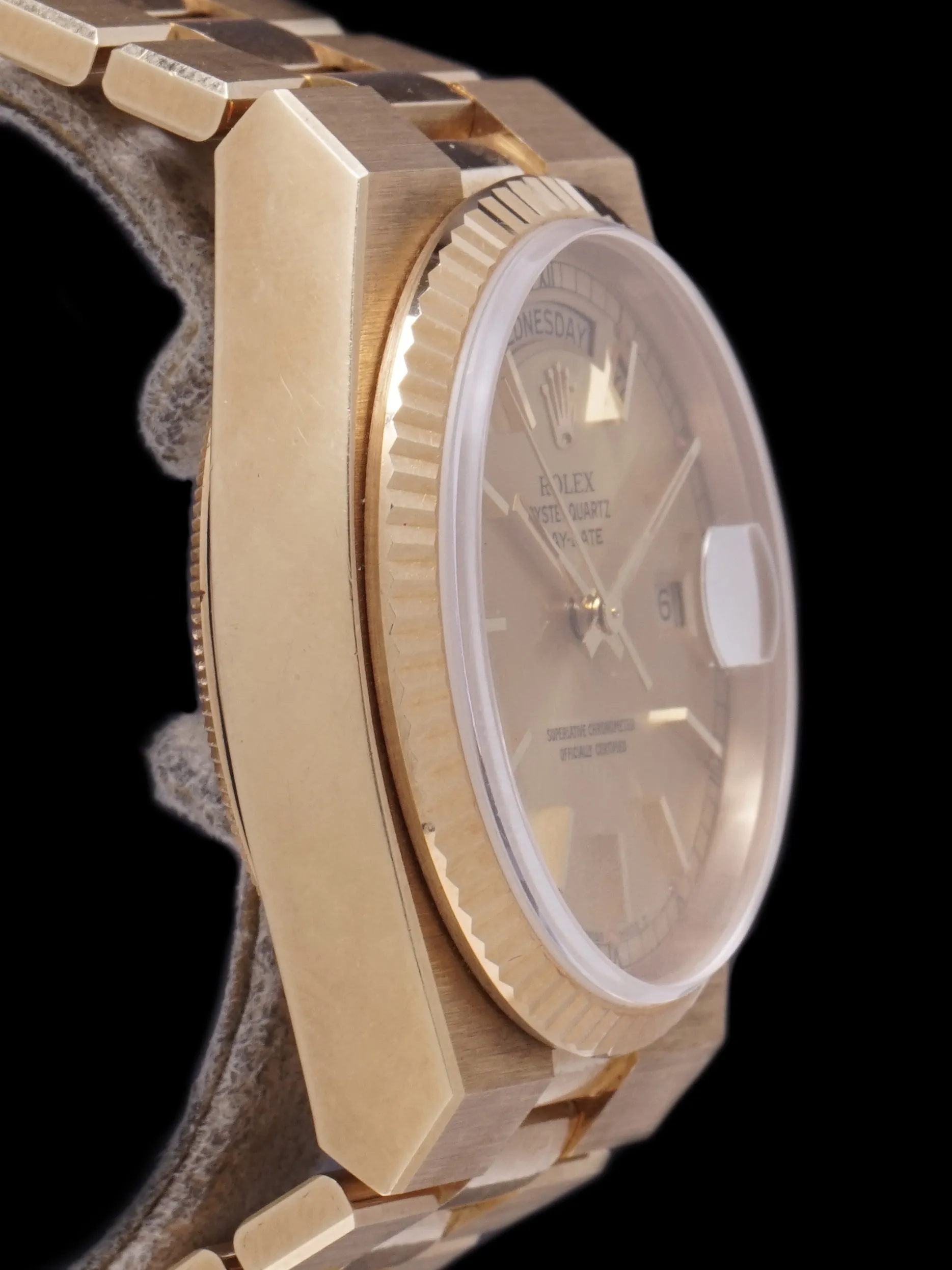 *Unpolished* 1984 Rolex Oysterquartz Day-Date (Ref. 19018) W/ Guarantee Paper