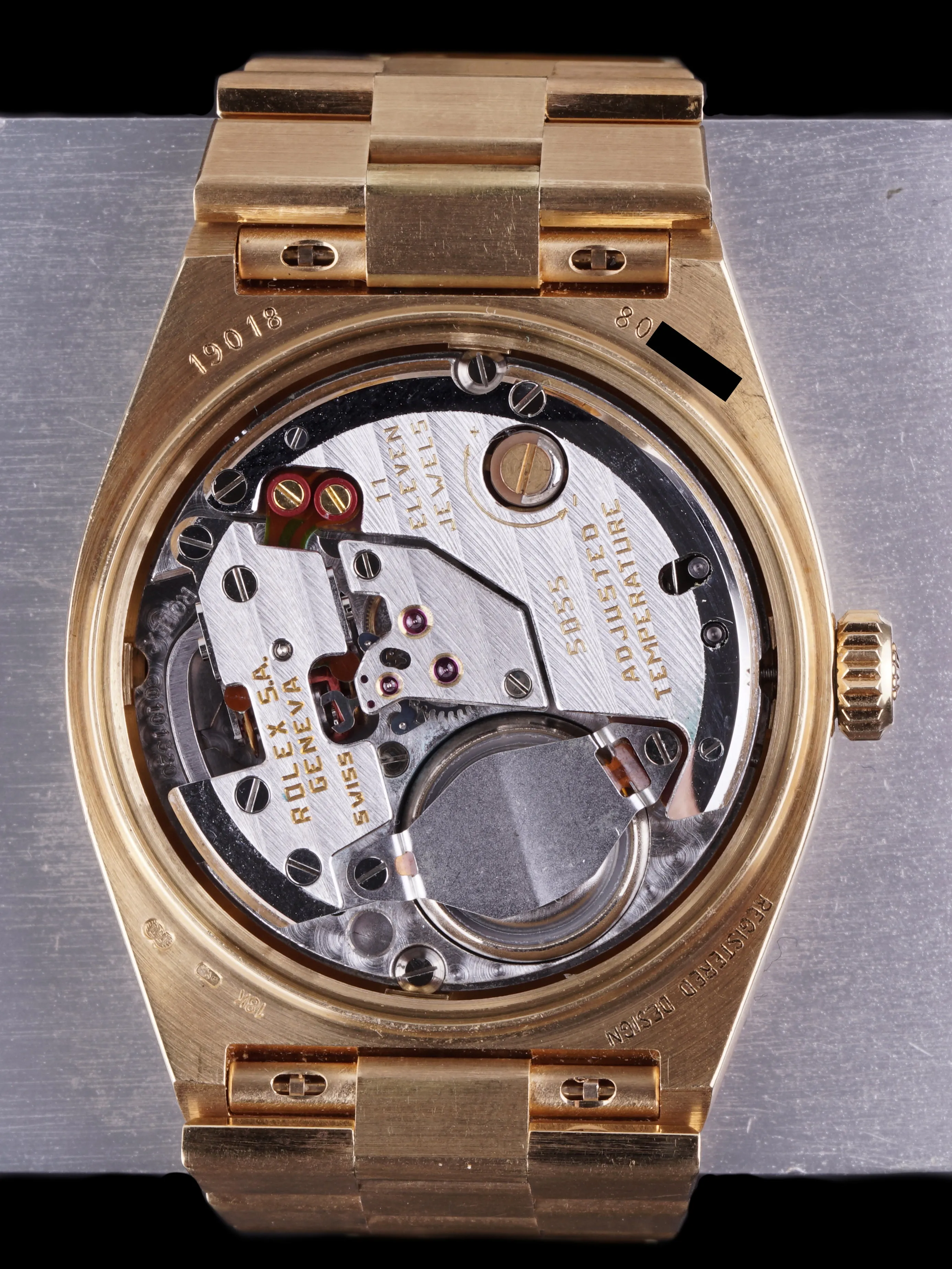 *Unpolished* 1984 Rolex Oysterquartz Day-Date (Ref. 19018) W/ Guarantee Paper