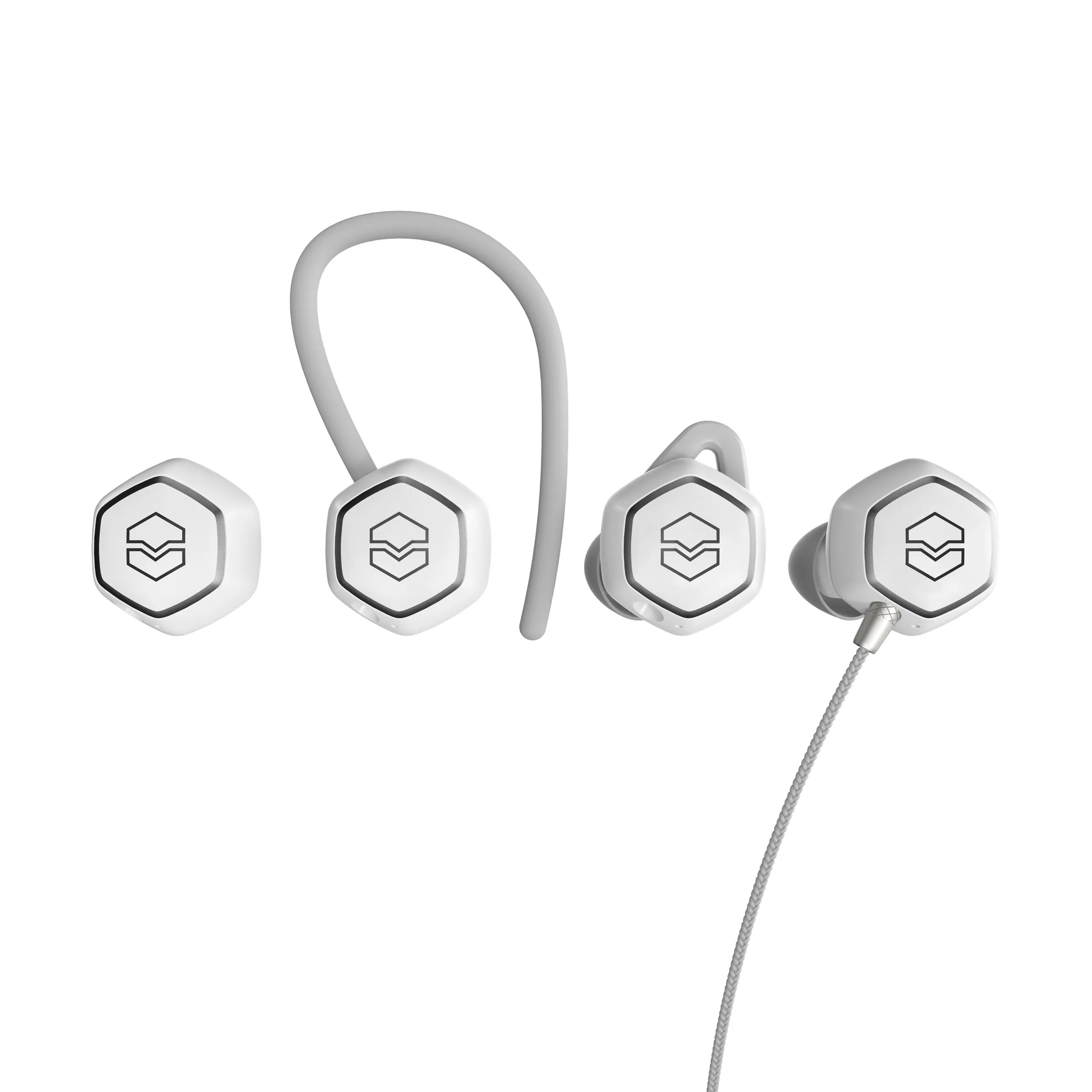 V-Moda Hexamove Pro True Wireless Earbuds - White
