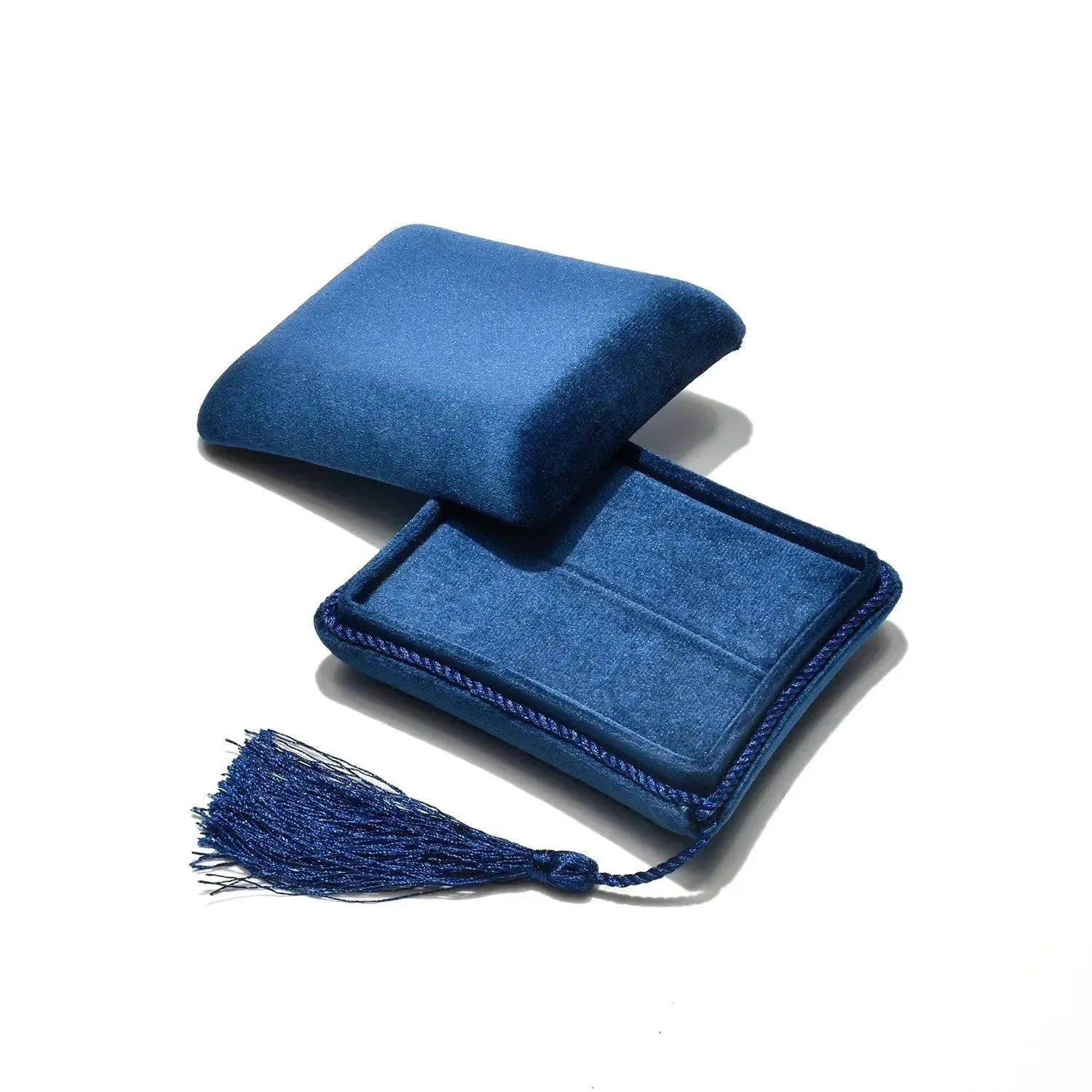 Velvet Tassel Ring Necklace Bracelet Suede Custom Logo Travel Jewelry Box Wedding Gifts for Guests Women Storage Case
