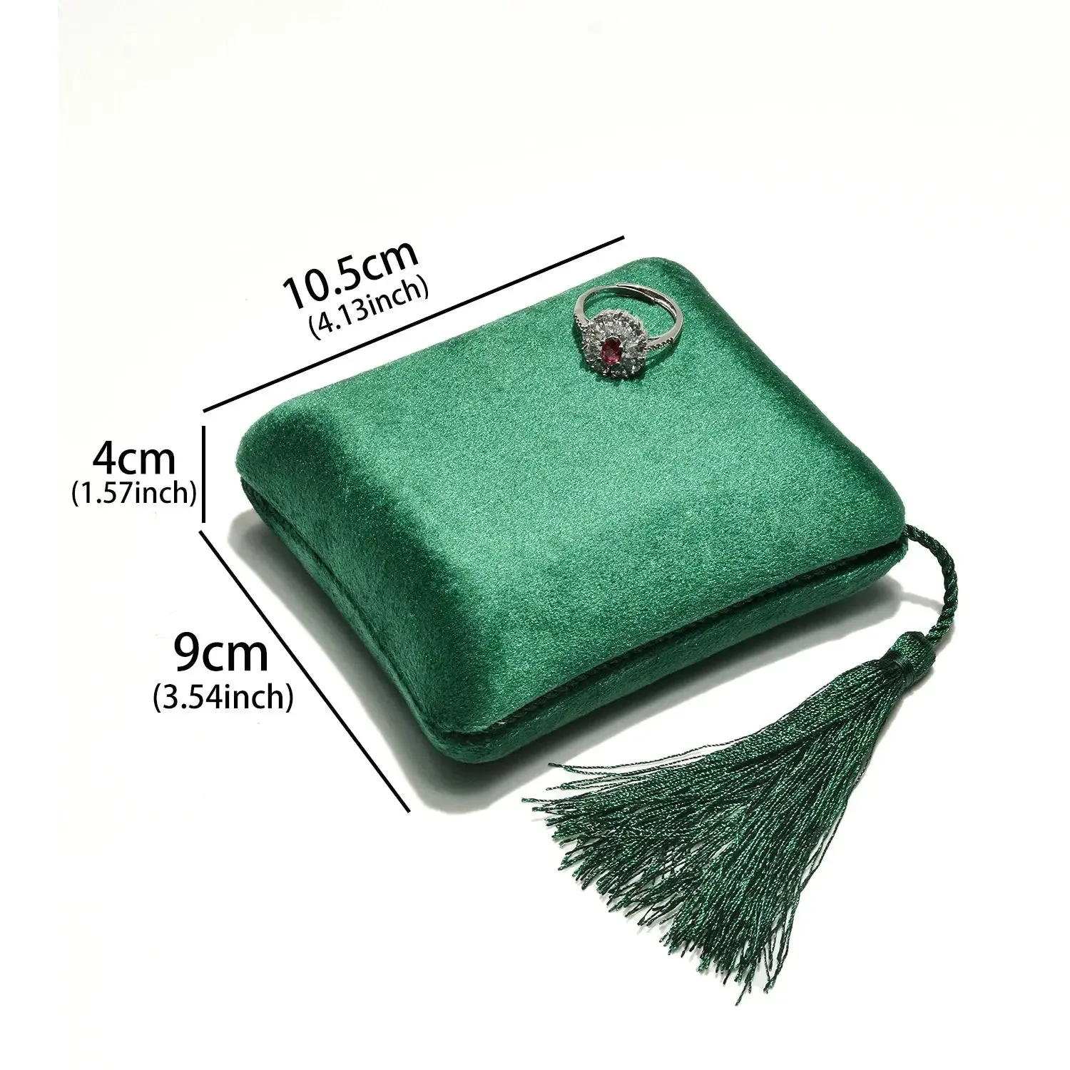 Velvet Tassel Ring Necklace Bracelet Suede Custom Logo Travel Jewelry Box Wedding Gifts for Guests Women Storage Case