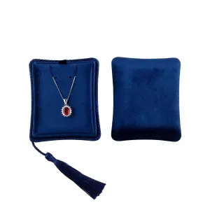 Velvet Tassel Ring Necklace Bracelet Suede Custom Logo Travel Jewelry Box Wedding Gifts for Guests Women Storage Case