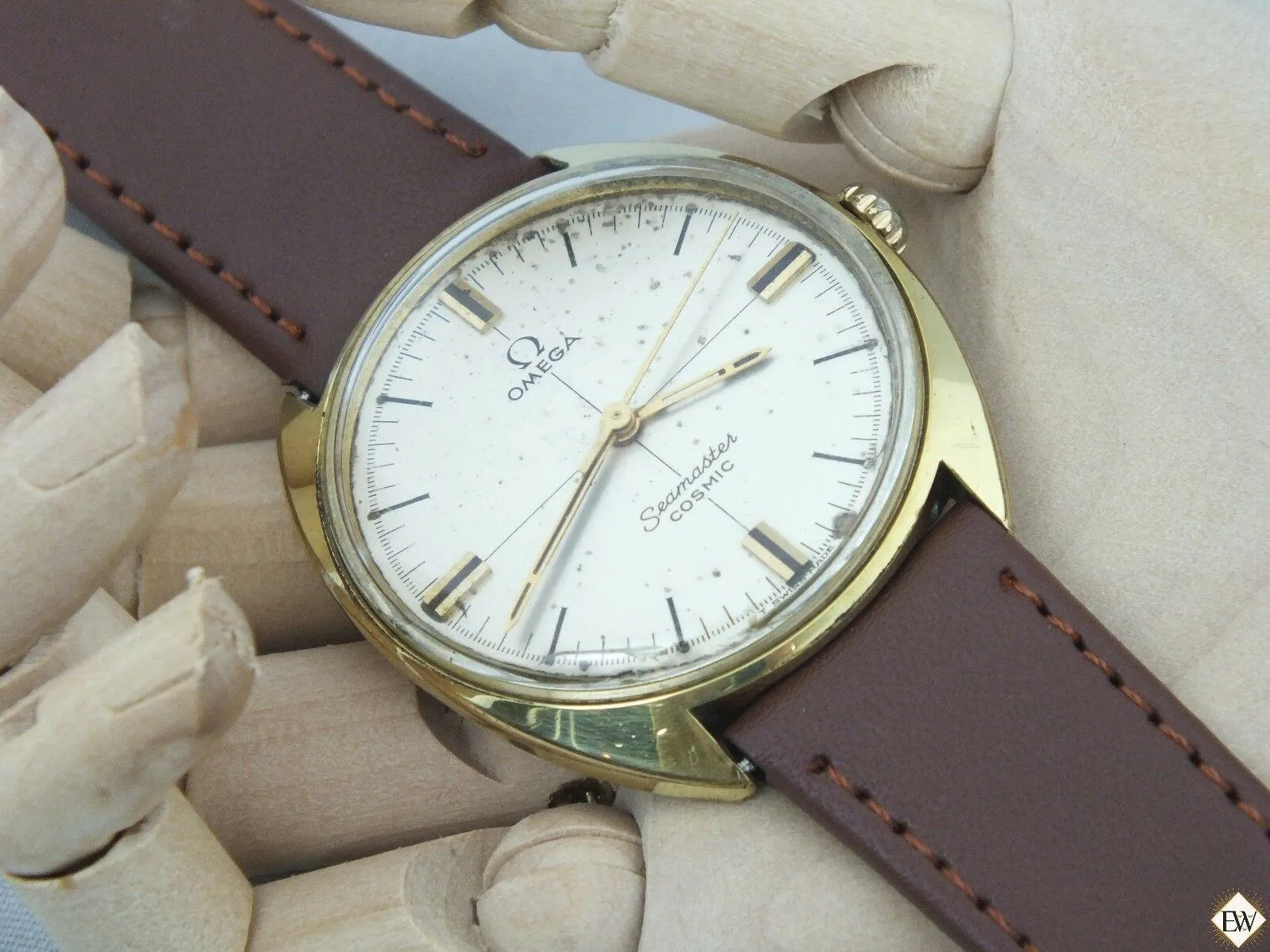 Vintage Gold Plated Omega SeaMaster COSMIC 135.017 SP Watch Sector Dial Cal 601