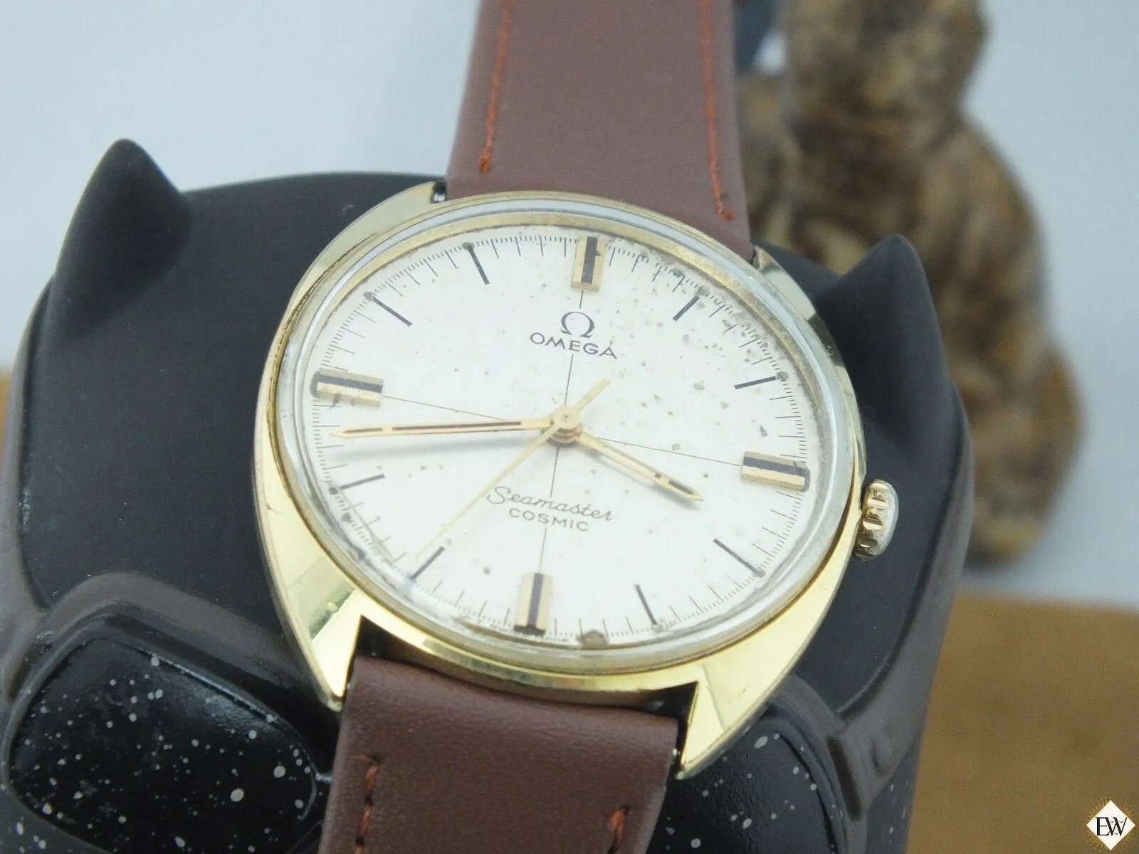 Vintage Gold Plated Omega SeaMaster COSMIC 135.017 SP Watch Sector Dial Cal 601