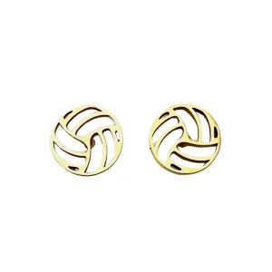 VOLLEYBALL GOLD STUD EARRINGS