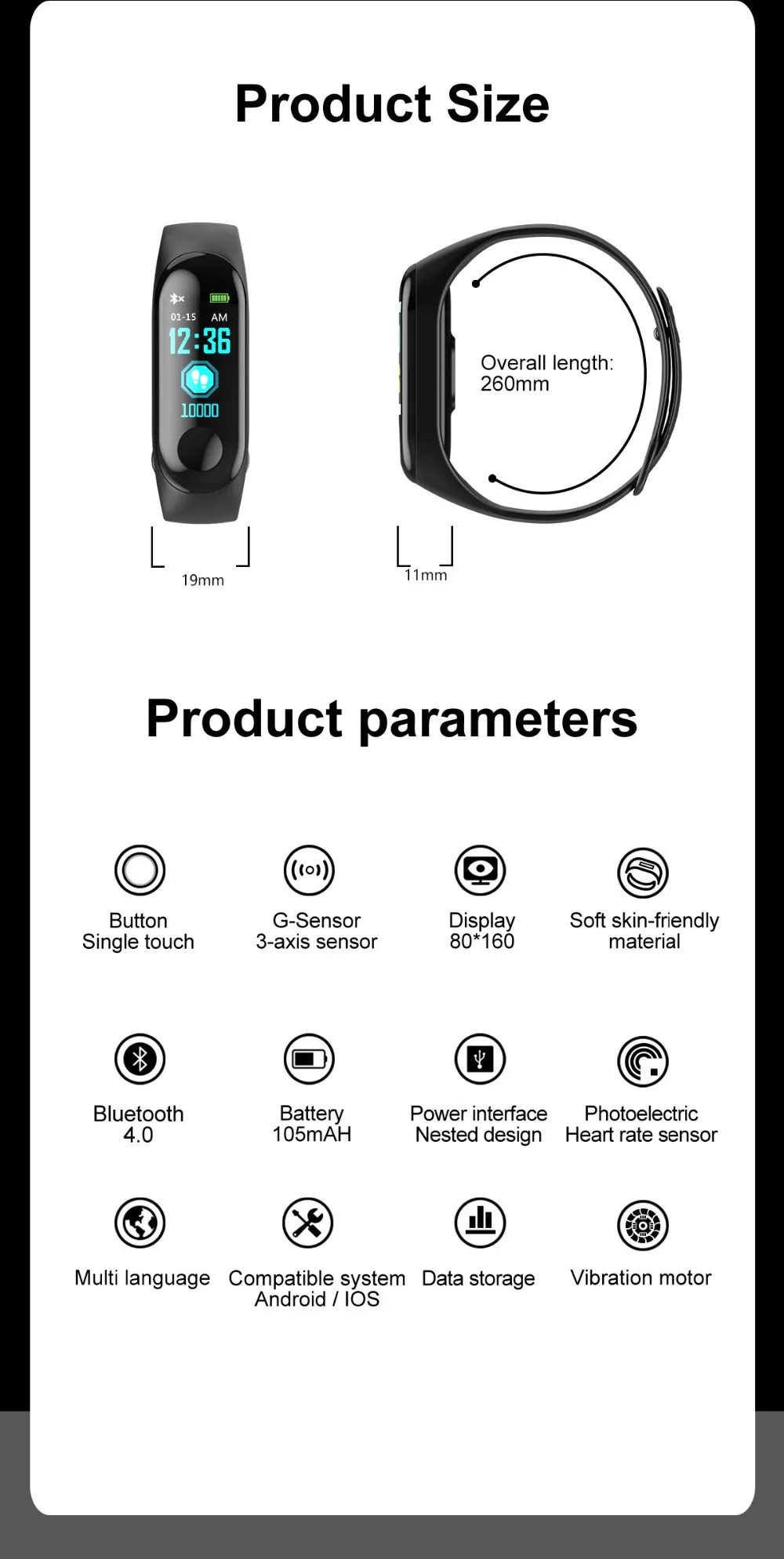 WATERPROOF SMART WATCH FITNESS TRACKER BRACELET FOR MEN WOMEN SPORT WATCHES