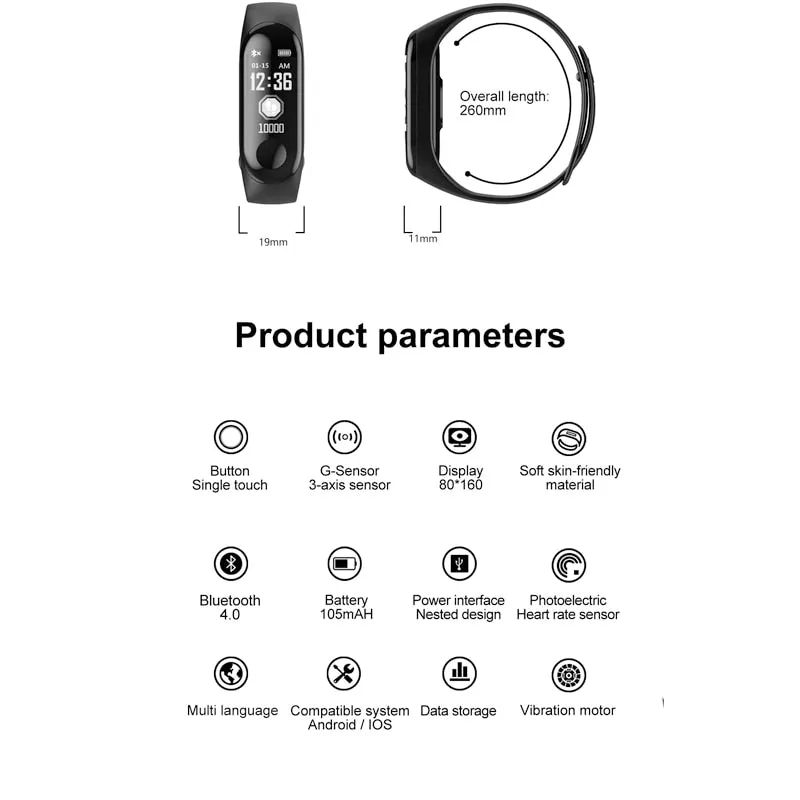 WATERPROOF SMART WATCH FITNESS TRACKER BRACELET FOR MEN WOMEN SPORT WATCHES