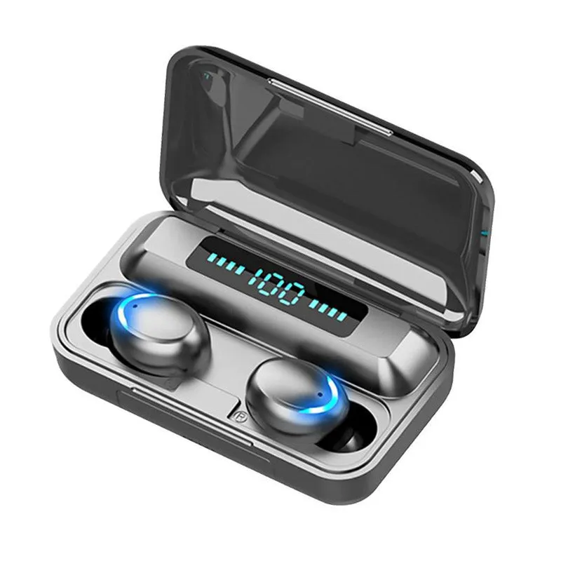 Waterproof True Wireless Earbuds with 9D Stereo Sound & 2000mAh Charging Box - F9-5C TWS.